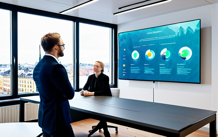 Transparent AI in Marketing**

"A diverse team of marketing professionals collaborating around a holographic display showing AI-driven customer insights, fully clothed in modern, stylish business attire, a bright and airy modern office in Stockholm with views of the Gamla Stan, emphasis on data visualization that is easy to understand, safe for work, appropriate content, perfect anatomy, natural proportions, professional, modest, family-friendly, high quality rendering."

**