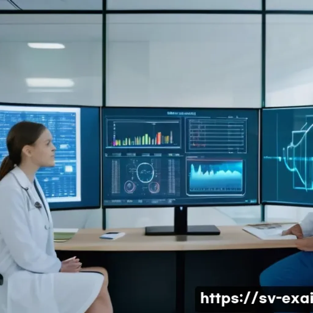 설명 가능한 AI의 테스트 방법론 - **Prompt:** A diverse group of professionals, including a female doctor in scrubs, a male data scien...